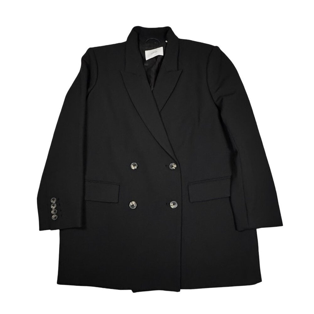 NWT Aritzia Wilfred Cherelle Black Oversized Blazer Sz S Double Breasted Career - Picture 5 of 14